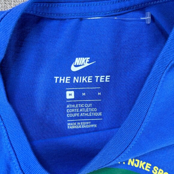 The Nike Tee Shirt Men's Medium Crew Neck Athletic Cut Blue Sportswear Club 1972 - Picture 5 of 10